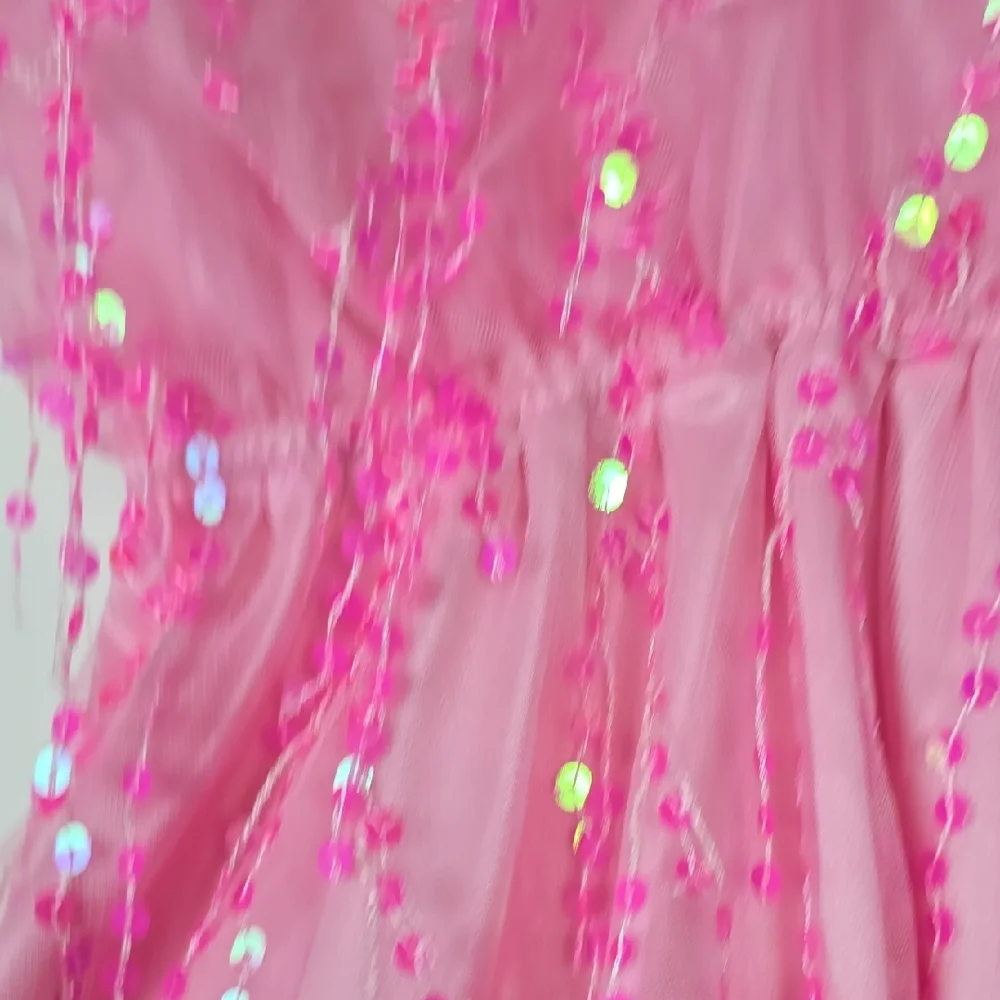 Pink Sequin Womens Dress - Picture 5 of 5
